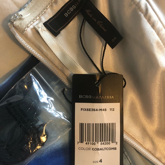 BCBG MAXAZARIA BLUE GOWN SIZE 4 - Picture 5 of 8